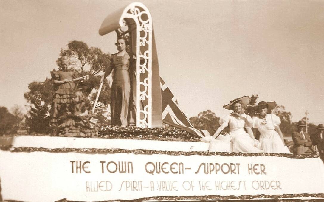 Proud moment: The winner of a wartime Town Queen competition at Walcha. Photo: Courtesy of Bruce McRae.