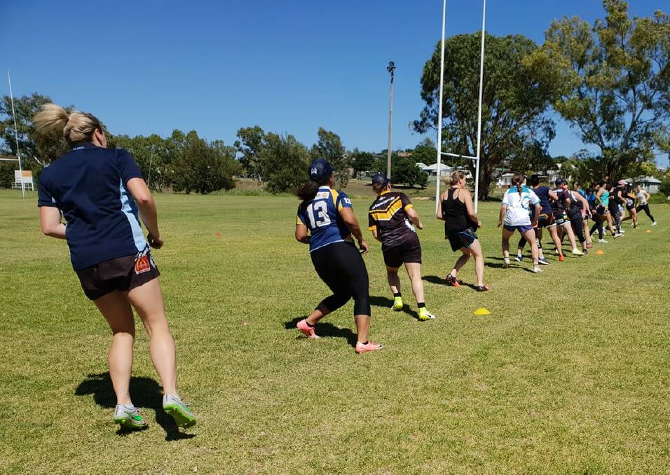 PUT THROUGH THEIR PACES: The Group 19 wider representative women's squad training in Inverell. 