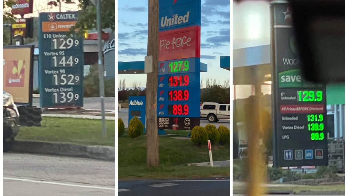 PAY THE PRICE: Glen Innes fuel stations on Wednesday. 