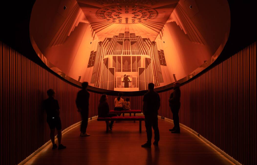 Inside the new digital experience at the Sydney Opera House. Picture: Daniel Boud
