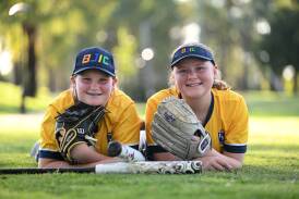 Philipa Cracknell and Melody Jones are two of Tamworth's most exciting young softball prospects. Picture by Gareth Gardner
