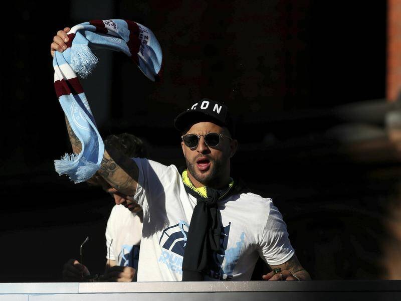 Manchester City's Kyle Walker has won the Premier League in both of his two campaigns at the club.