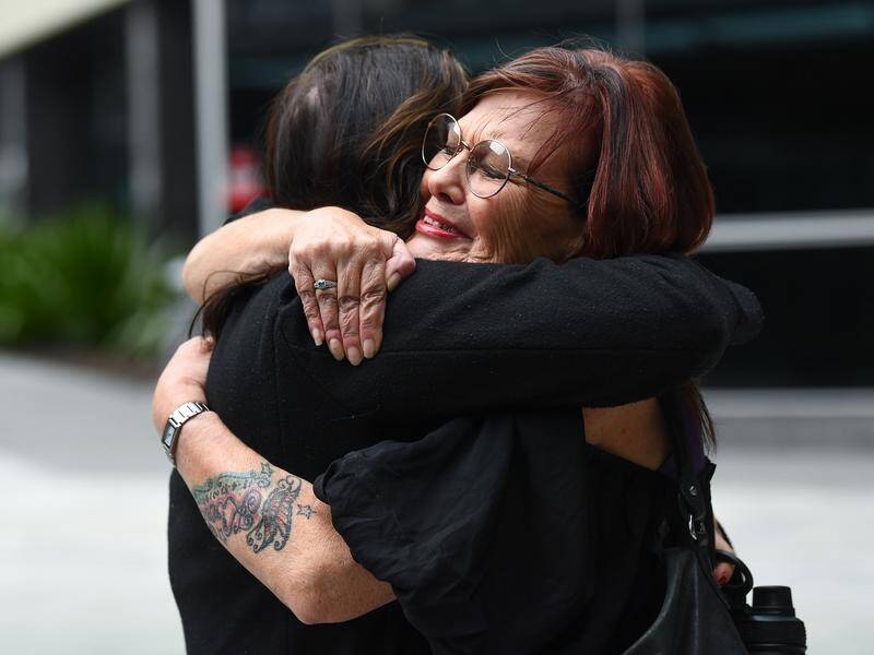 Alison Russell (right) said she was overjoyed her daughter's accused killer will stand trial. (Jono Searle/AAP PHOTOS)