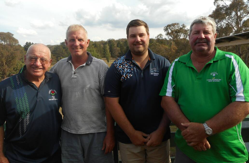 Golf champions: Simeon Cross, Brian Lynch, Andrew Bowden and Jamie Bowden.