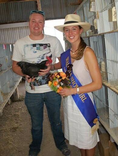 Poultry exhibit winner Mitchell Smidt with Walcha Showgirl Pippie Lee at the recent Walcha Show.